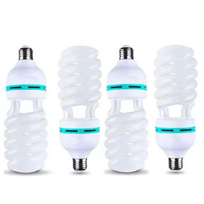 Set 4 becuri foto,lumina alba,rece,putere 150W,intensitate 5500k,soclu E27 foto