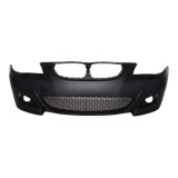 Set bara fata BMW Seria 5 (E60/E61), 2007-06.2010, cu gauri spalator; grunduit, de vopsit; type M5; cu grile inferioare; cu gauri lampa ceata; TUNING