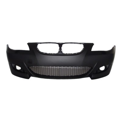 Set bara fata BMW Seria 5 (E60/E61), 2007-06.2010, cu gauri spalator; grunduit, de vopsit; type M5; cu grile inferioare; cu gauri lampa ceata; TUNING foto