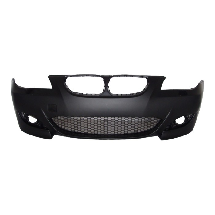 Set bara fata BMW Seria 5 (E60/E61), 2007-06.2010, cu gauri spalator; grunduit, de vopsit; type M5; cu grile inferioare; cu gauri lampa ceata; TUNING