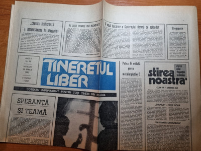 ziarul tineretul liber 18 aprilie 1990- art. &amp;quot;revolutia asa cum a fost ea&amp;quot; foto