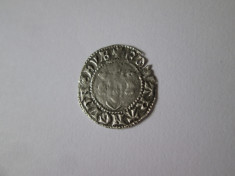 Rară! Marea Britanie 1 Penny 1279 argint.925 Edward I monetăria Turnul Londrei foto