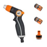 Cumpara ieftin Pistol stropit gradina, tip jet, metal, plastic, debit reglabil cu cuple si adaptor Richmann Exclusive