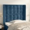vidaXL Tăblie pat cu aripioare albastru &icirc;nchis 93x16x118/128cm catifea 3120054