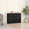 Set 2 comode stejar negru 60x31x84 cm din lemn &icirc;ngineresc.
