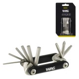 Cheie Multifunctionala Bicicleta 10 in 1, Allen, Surubelnita Plata/Stea, Torx T25