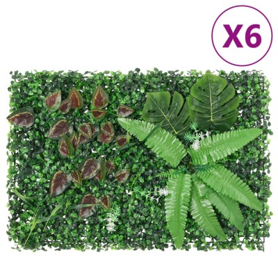 &amp;nbsp;vidaXL Gard din plante artificiale,&amp;nbsp;6 buc., verde, 40x60 cm foto