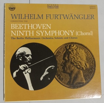 Vinil LP Beethoven - Wilhelm Furtw&amp;auml;ngler Conducting The Berlin Philharmonic Orchestra, Soloists And Chorus &amp;ndash; Ninth Symphony (Choral) (EX) foto