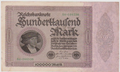 100000 MARCI GERMANIA 20 FEBRUARIE 1923/UNC foto