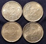 20 euro cent Germania - 2002 F, 2006 F, 2007 G, 2011 G, Europa