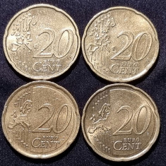 20 euro cent Germania - 2002 F, 2006 F, 2007 G, 2011 G