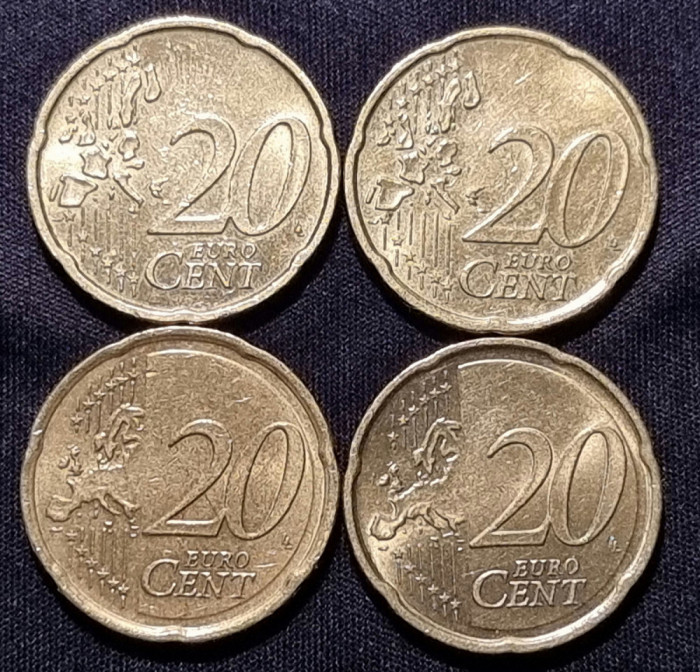 20 euro cent Germania - 2002 F, 2006 F, 2007 G, 2011 G