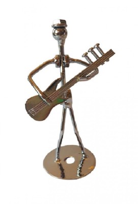 Ornament decorativ, Muzicant din metal, Nergu, 13 cm, 356XD-6 foto