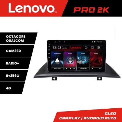 Navigatie BMW X3 2004-2012 Lenovo Kit-083 8 core QLED 2K 8+256 360 Android Waze USB Navigatie Internet Youtube Radio CarStore Technology
