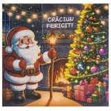 Servitele de masă de Crăciun cu 2 straturi model brad impodobit, CMCLASS