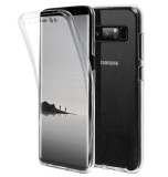Husa Full TPU 360&deg; (fata + spate) pentru Samsung Galaxy Note 8, Gri Transparent, Oem