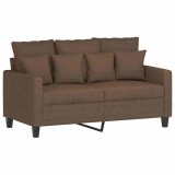 Cumpara ieftin Canapea cu 2 locuri, maro, 120 cm, material textil