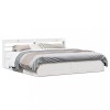 VidaXL Cadru pat cu tăblie 200x200 cm, alb, lemn masiv de pin