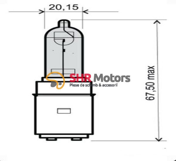 Bec far 12V 35/35W (halogen lumina alba)