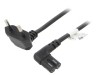 Cablu Alimentare 1m IEC C7 - CEE 7/16 Unghiular, Goobay