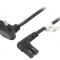 Cablu Alimentare 1m IEC C7 - CEE 7/16 Unghiular