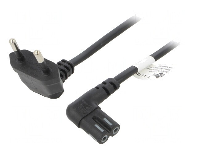 Cablu Alimentare 1m IEC C7 - CEE 7/16 Unghiular