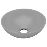 Cumpara ieftin Chiuveta de baie, gri deschis, ceramica, rotund
