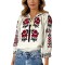 Bluza tip ie dama R24, bej/negru , marimea M