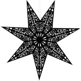 Stea decorativa 3D din hartie si pasla ajurata, 50cm, neagra Household NewTrend