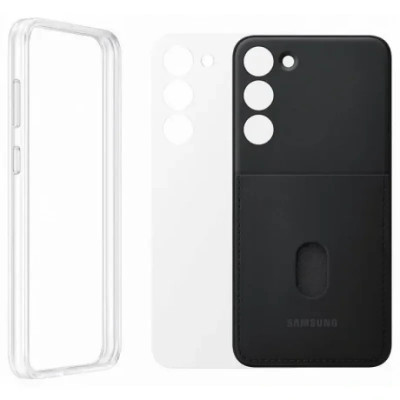 Husa Cover Clear Frame Case pentru Samsung Galaxy S23 Plus Black foto