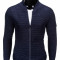 Bluza pentru barbati bleumarin casual cu fermoar slim fit B551