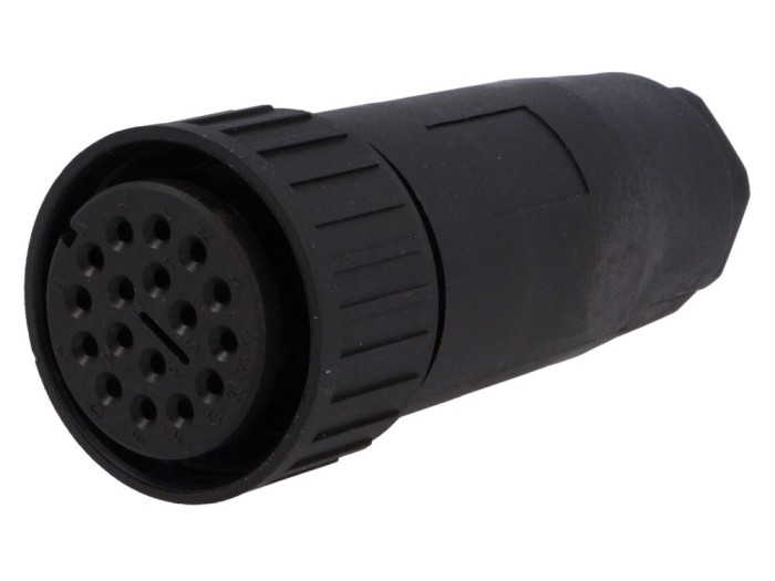 Conector circular IP67, 17 pini