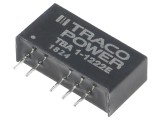 Convertor DC/DC 1W TRACO POWER TBA 1-1222E, Intrare 10,8-13,2VDC, Ieșire 12VDC 41mA