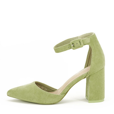 Pantofi eleganti verde fistic Olivia 02 foto