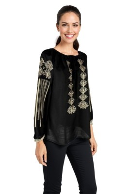 Bluza dama 025 negru/auriu , marimea 2XL foto