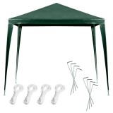 Pavilion gradina 250x250x255 cm, structura metalica cu 4 picioare, acoperis PE 90g/mp, verde Household NewTrend