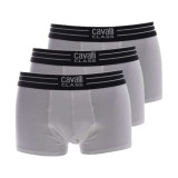 CAVALLI CLASS, Set 3 perechi de boxeri, alb - M