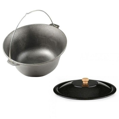 Set ceaun fonta cu capac emailat, 14.5 L, Premium foto