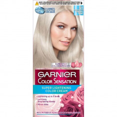 Vopsea de Par Permanenta Garnier Color Sensation S1, 110 ml, Platinum Blond, Colorare Par Blond Garnier Platinum Blond, Vopsea de Par Nuanta Blond Pla