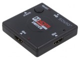 Switch HDMI Negru 3 Intrări 1 Ieșire