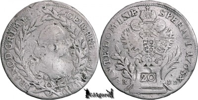 1778 (1765) BN SK-PD, 20 Krajc&amp;aacute;r - Francisc I - Regatul Ungariei foto