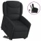 vidaXL Fotoliu rabatabil cu ridicare pe verticală, negru, textil 3303196