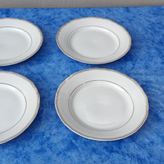 Apulum Fine Porcelain | 4 farfurii albe | 22 cm