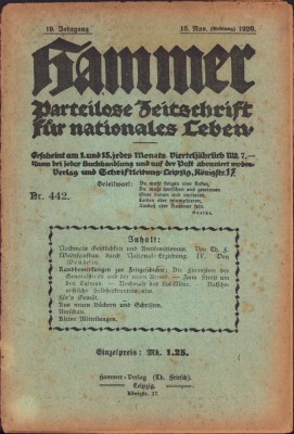 HST Z279 Revista protonazistă Hammer 442/1920 foto