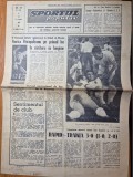 ziarul sportul popular 19 octombrie 1967 - rapid bucuresti victorie in cupa campionilor europeni la fotbal 3-0 cu trakia