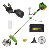 Motocoasa pe benzina PartnerPro PP57, 52cc, 6 CP (5700W), 2T &ndash; cu disc vidia 40T, disc 3T, cap cu fir si ham dublu