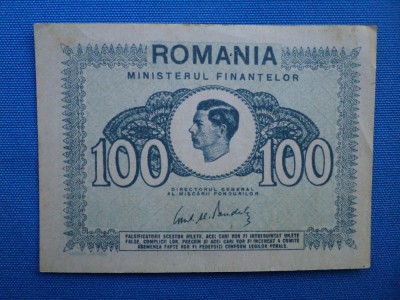 100 lei 1945 UNC foto