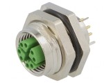 Soclu M12 8 pini mamă panou THT