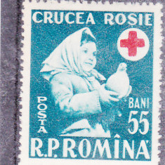 ROMANIA 1957 LP 438 SAPTAMANA CRUCII ROSII MNH