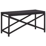 Cumpara ieftin Bancă de grădină, negru, 80 cm, poliratan